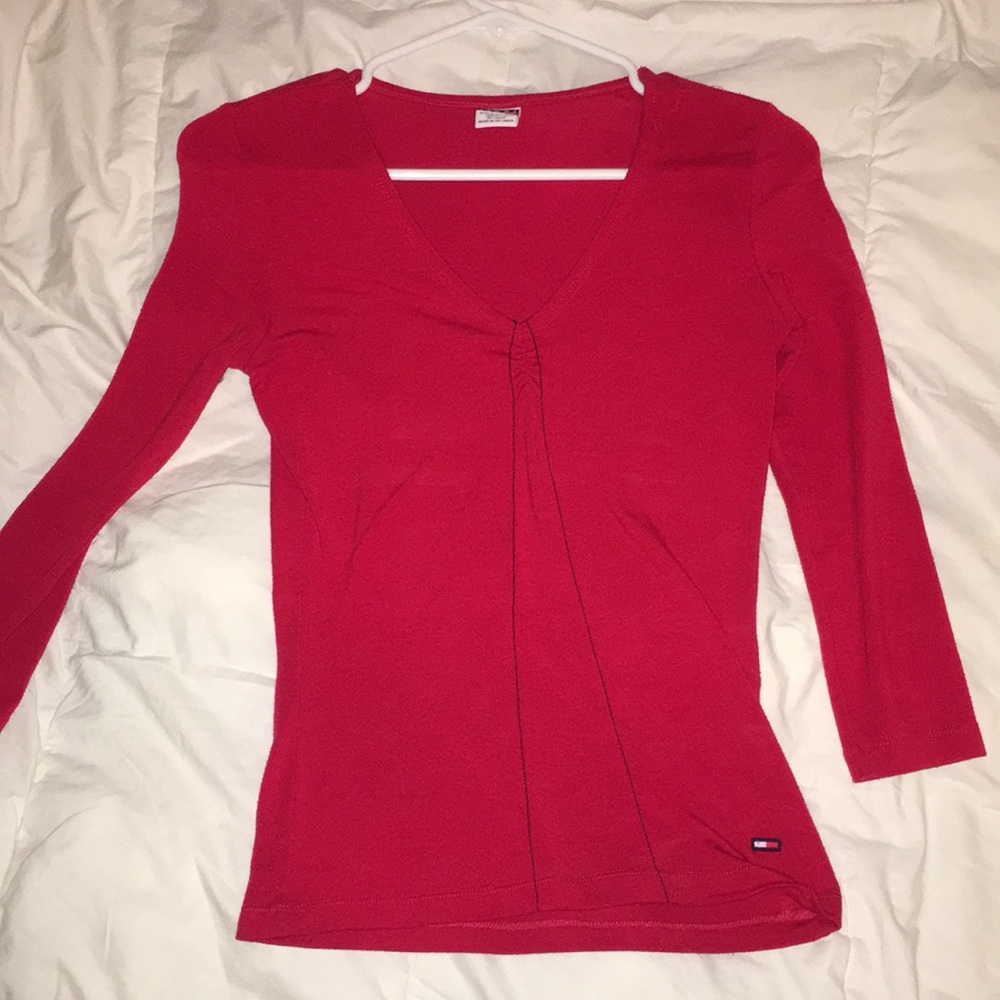 Tommy Girl Jeans quarter sleeve tee